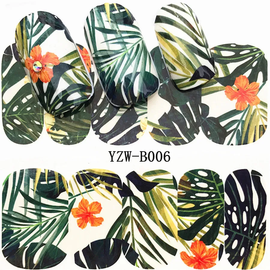 

2018 HOT Green Plant Fashion Women 1Pcs Natural Color False Nail Tips Artificial Fake Nails Art Acrylic Manicure Tools LY318 #5