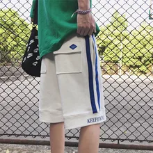 С эластичной резинкой на талии мужские шорты для занятия спортом, бега, модное летнее платье по колено шорты для бега в стиле "хип-хоп", хлопковая футболка с короткими Hombre