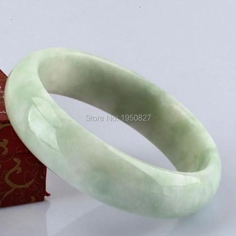 Высокое качество браслет Класс чистый натуральный браслет bangle58-62mm A Класс зеленый Браслеты для Для женщин украшения подарок