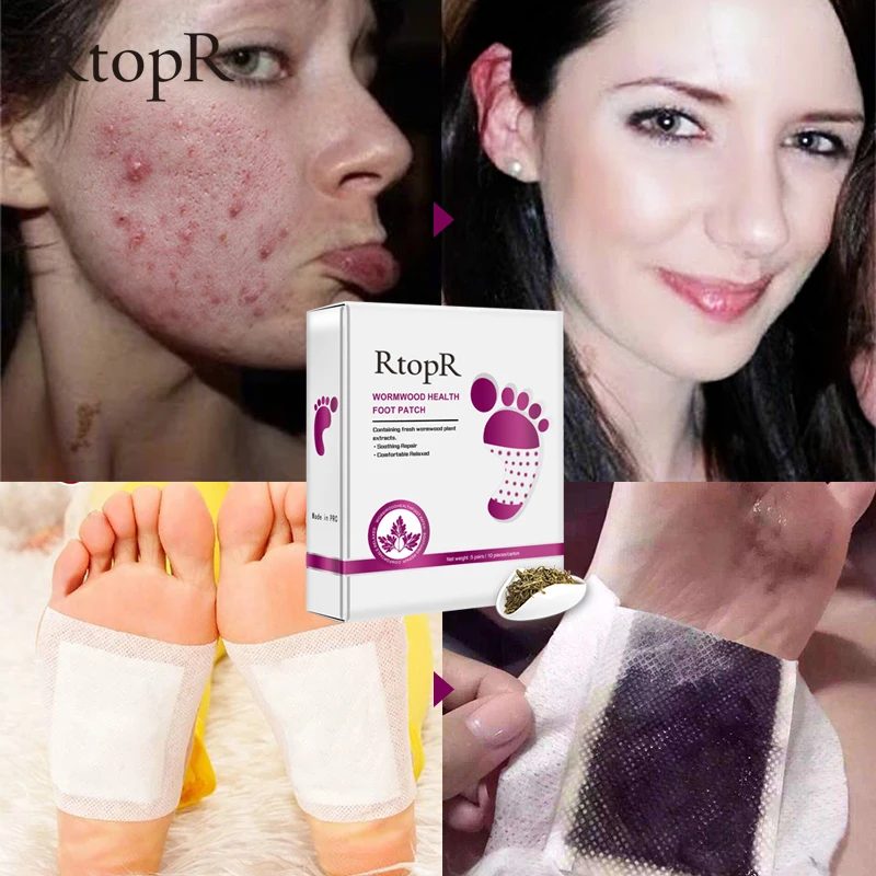 

10pcs Wormwood Health Body Detox Foot Patch Effective Improve Sleep Quality Organic Detox Beauty Slimming Feet Cleansing Patch