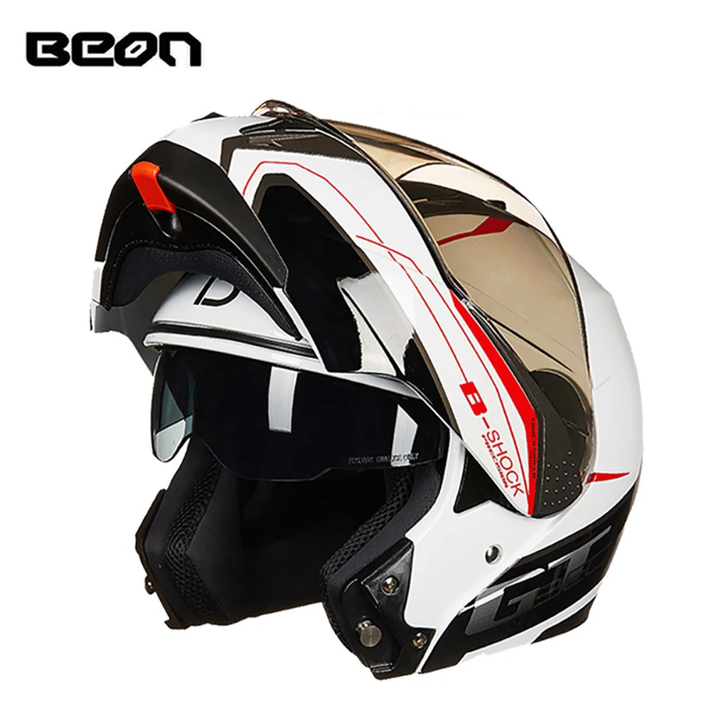 

BEON Motorcycle Helmet Casco Moto Filp Up Motorbike Capacete Double Visor Full Face Racing Motocross Moto Helmet For Men Women