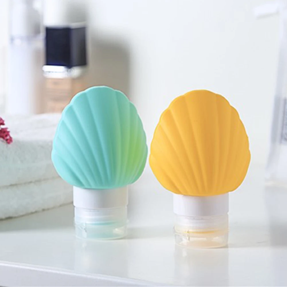 

40ml Shampoo Portable Cute Lotion Bottle Cosmetic Empty Silicone Travel Anti Pollution Tube Container Shell Shape