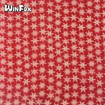 

Winfox Fashion 100% Cotton Red Snowflake Women Print Headband Men Hair Scarf Square Masked Bandana Unisex Headwear