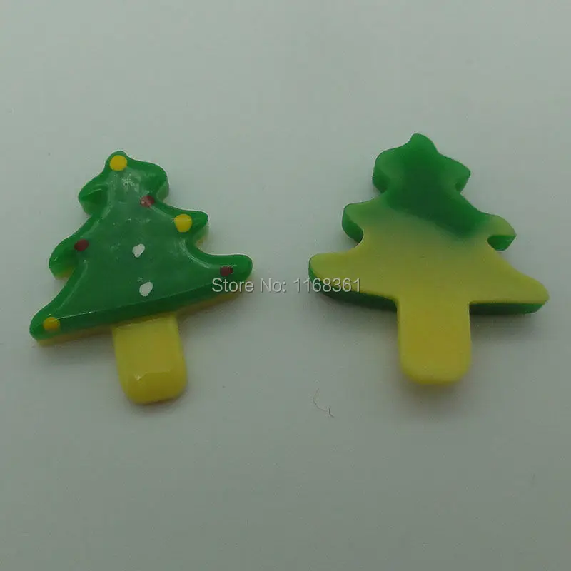 1pcs/lot resin flatback kawaii tree 23mm Cabochons Scrapbooking Hair Bow Center DIY Christmas decration C107-10