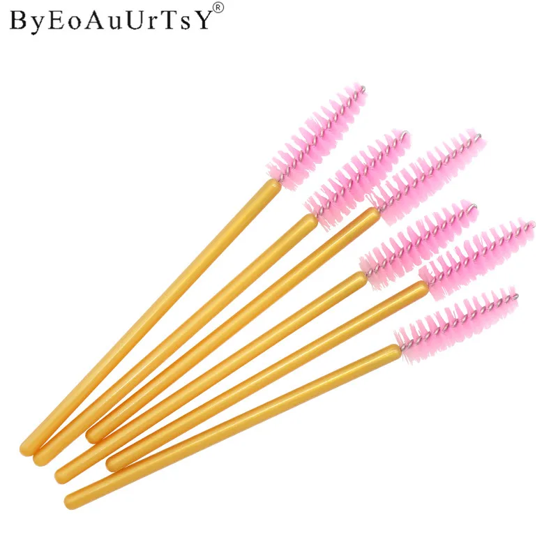 50pcs Disposable Eyelash Brush Mascara Wands Applicator Eyelash Comb Makeup Brushes Individual Lash Removing Swab Micro Brush    (12)