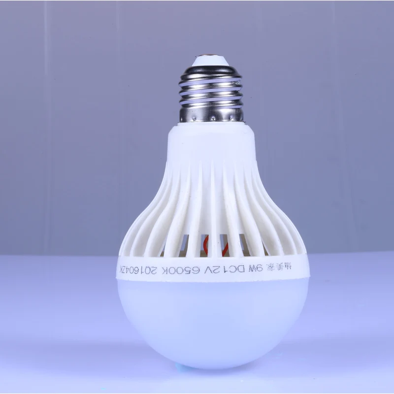 12 voltios Led Bombilla E27 dc12V lámpara LED 5 w 9 W 15 W bombilla Led Bombillas E27 12 V para sistema Solar luz de bombilla Led blanco frío