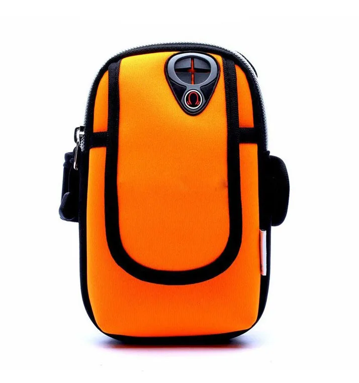 Чехол на руку, Водонепроницаемая спортивная сумка для женщин и мужчин, сумка на плечо, вместительная сумка для тренажерного зала фитнеса для Iphone 7 6 6s 25 - Цвет: Orange M
