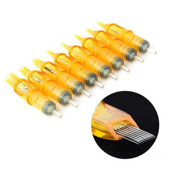 

Newest 10Pcs M1 Semi-permanent Eyebrow Tattoo Cartridge Professional Microneedles Shader Needles 5/7/9/11/13/15M1 For Tattoo Gun