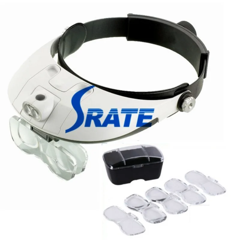 

Free Shipping Headhand 1.0X-3.5X Illuminated Helmet Head Magnifier Headband Surgical Dental Loupes with LED Lamp