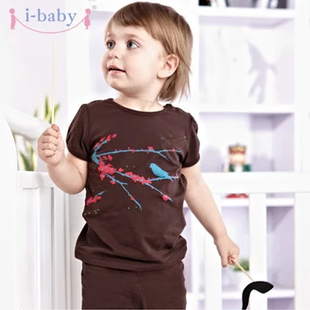 

i-baby Baby Clothes Newborn Infant T-shirt Boy Girl 100% Cotton Tees Short Sleeve Kids Cartoon T-Shirts Clothing Brown