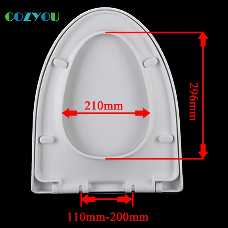 V удлиненное мягкое закрывающее сиденье для унитаза из полипропилена с двумя кнопками, БЫСТРОРАЗЪЕМНАЯ длина 434 мм до 484 мм, ширина 360 мм до 380 мм GBP17317SV