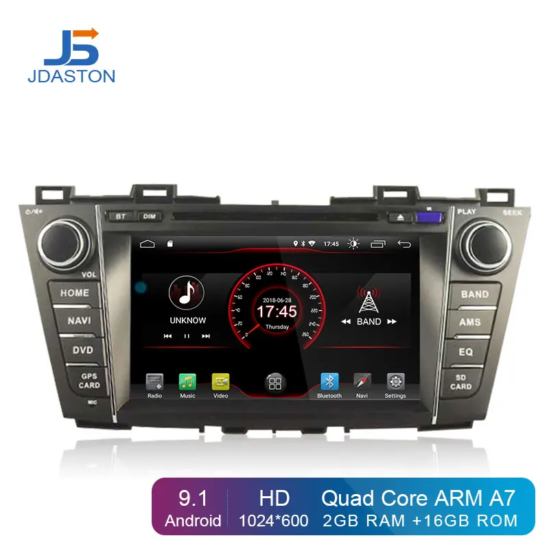 Best JDASTON Android 9.1 Car DVD Player For Mazda 5 Premacy 2009-2012 Multimedia GPS Navigation 2 Din Car Radio Stereo Autoaudio IPS 0