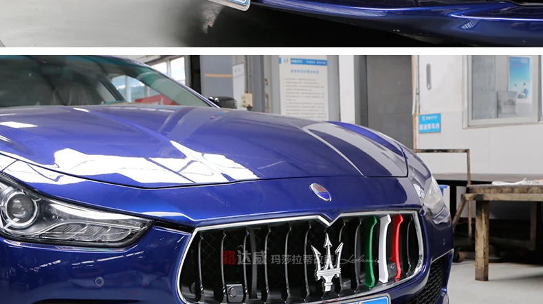 Auto Styling Tricolor Kühlergrill dekoration streifen ABS außen abdeckung  trim Aufkleber für Maserati Ghibli Quattroporte zubehör - AliExpress