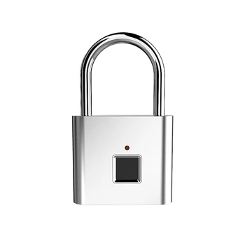 

USB Rechargeable Smart Keyless Fingerprint Electric Lock IP65 Waterproof Anti-Theft Security Padlock Door Luggage Lock