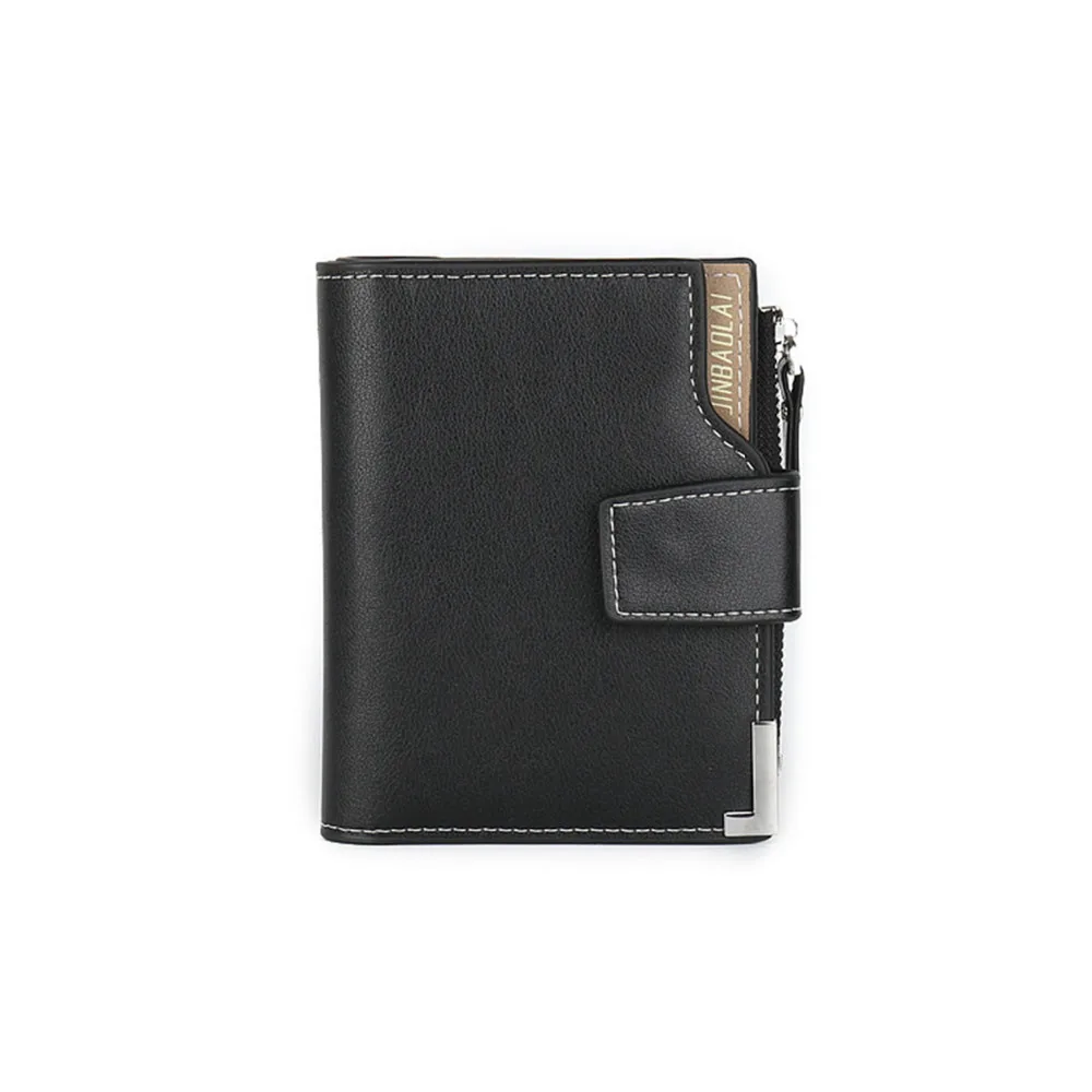 

Business Men Billfold Wallet Male Luxury Leather Zipper Short Clutch Credit Card Holder Coin Purse Mens Wallets Carteira #Ju