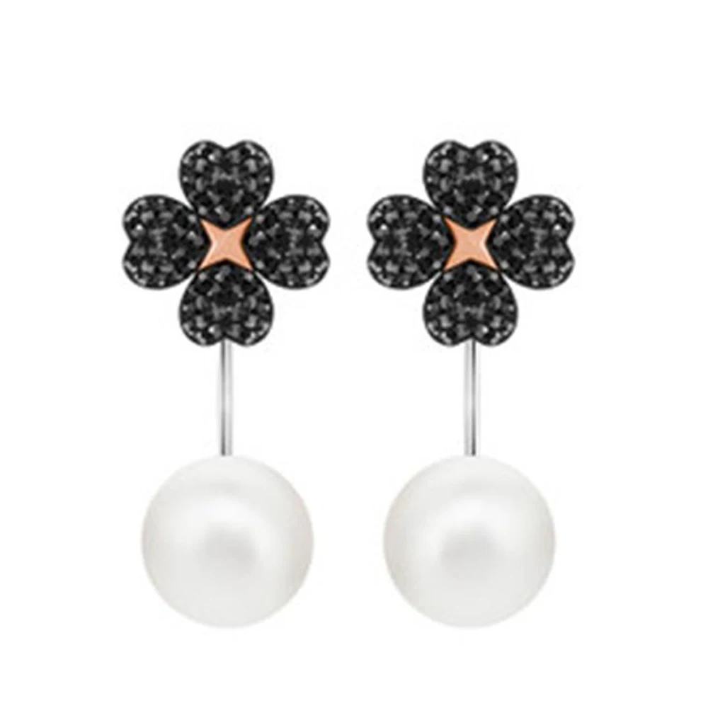 

Kristie New Charm Portrait Four -leaf Clover Toys Mode Ladies Simple Temperature Jewel Ear Ball Recommended Wedding Gift
