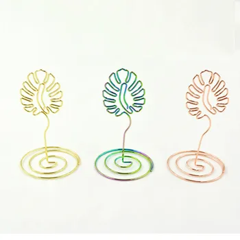 

Tortoiseshell Leaf Card display Stationery Color Metal Photo Holder Metal Card Holder Foto Holder Fotohouder Clip Memo Holder
