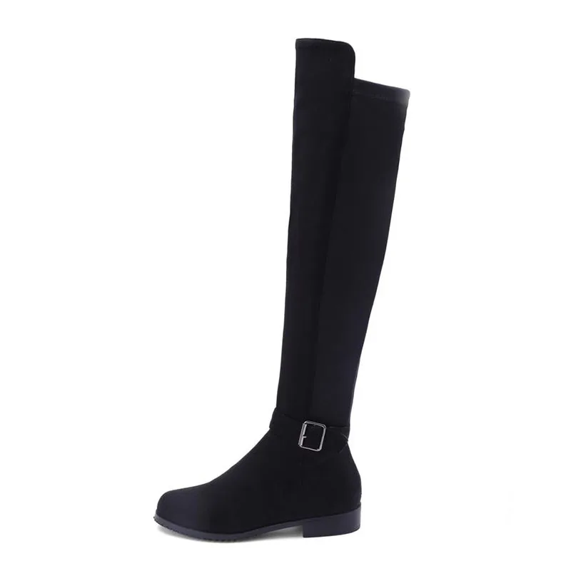 Dames Bottes Rizabina 34 Taille Noir Boucle Appartements 43 Cuissardes Chaussures Sur Couleur vin ardoisé Femmes Rouge Femme D'hiver Mélangée Éclair Fermeture Genou nqF7qgXrW