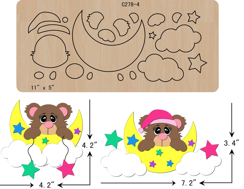 

New Wooden die Scrapbooking C-278-4 Cutting Dies