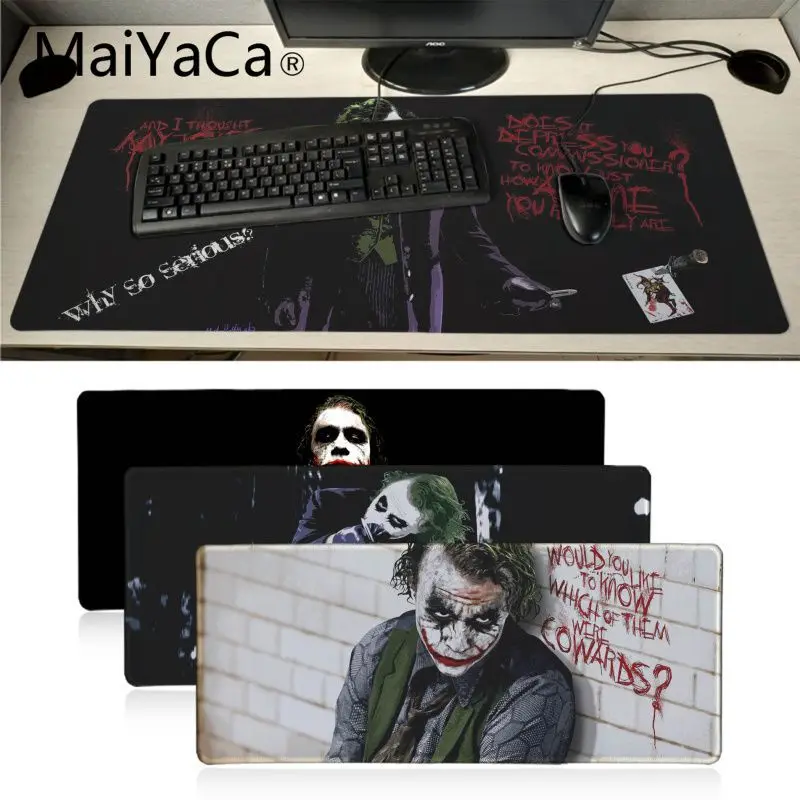 

Maiyaca Batman Arkham City Joker Heath Ledger Mousepad gaming mouse pad xl Speed Keyboard Mouse mat Laptop PC notebook desk pad