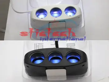 

by dhl or ems 100pcs 3 Ways Car Auto Cigarette Lighter Sockets Splitter Power Adapter Dual USB Charger For Iphone no profit