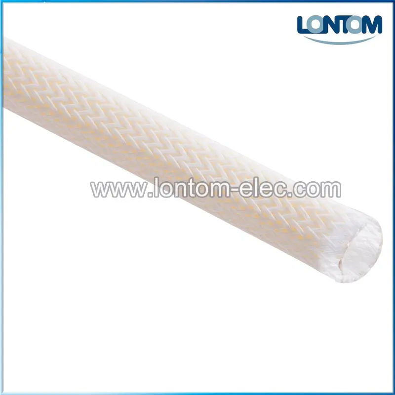 white PET Braided Sleeving cable sleeve