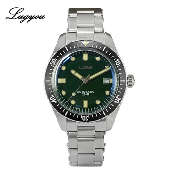 

Lugyou San Martin Sea Master Diver Men Watch Automatic Stainless Steel Ceramic Bezel Metal Band 200M Water Resistant Sapphire