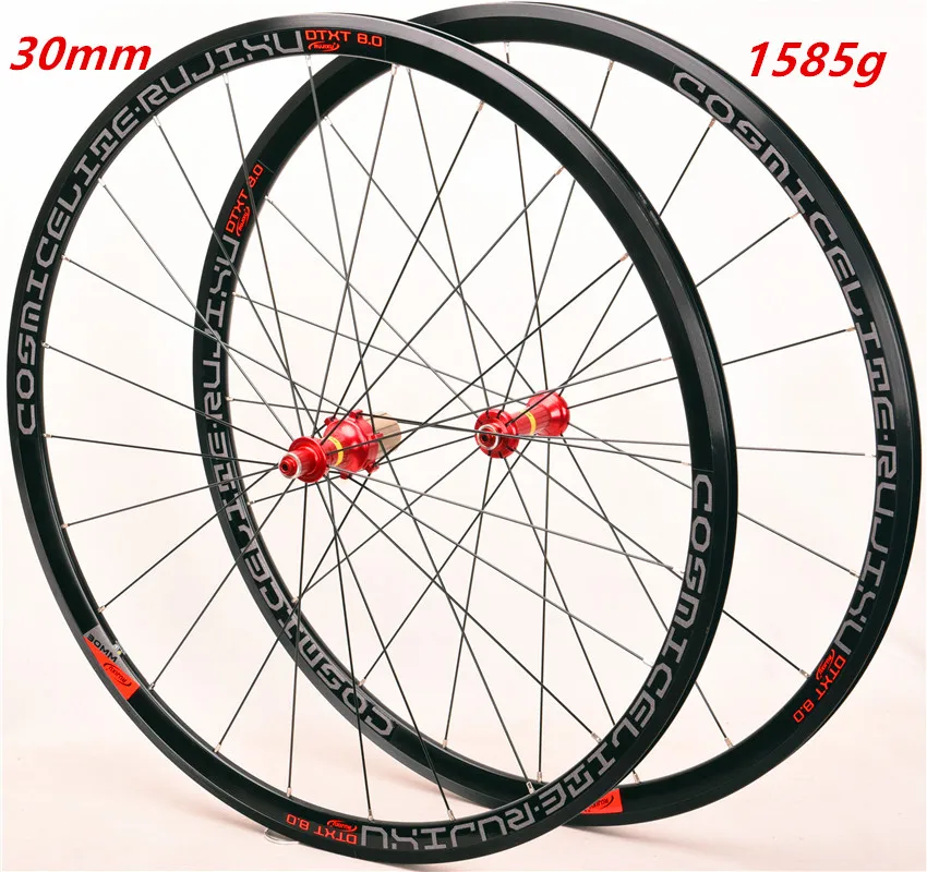 Sale Ultralight Anti-cursor at night road wheelset front two rear four bearing aluminum alloy 30MM wheel 700C road bike wheel bicycle 1