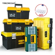 Large Toolbox Household Maintenance Electrician Tool Box Multifunctional ABS Hardware Auto Car Repair Thicken Anti-fall Toolbox