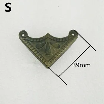 

Bronze Tone Wooden Box Protector Book Album Menu Folder Corner Protectors,Furniture Flower Corners,Ancient Pattern Coners,24Pcs