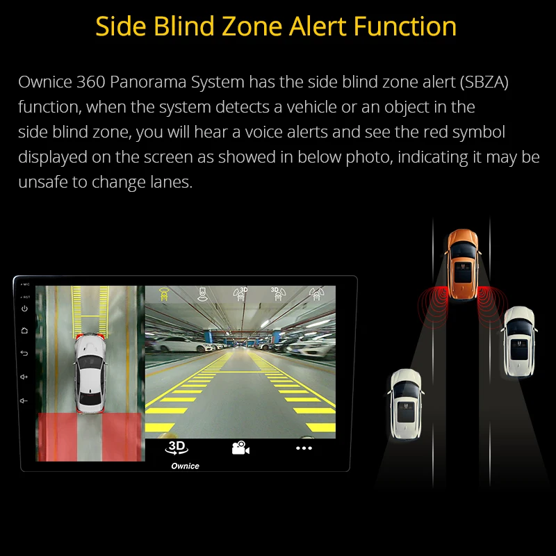  Ownice K5 Android 7.1 360 Panoramic View System Universal Car Radio GPS Navigation DVD with 4 HD Re