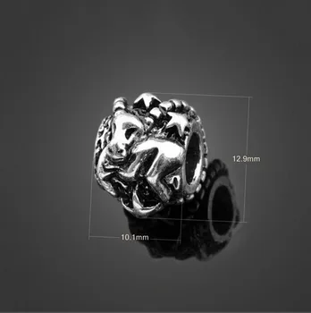 

50pcs Antique Silver Goat Head Charms Pendants-DIY Jewelry Findings Necklace Bracelet Fashion Accessories 12.9 mm X 10.1 mm