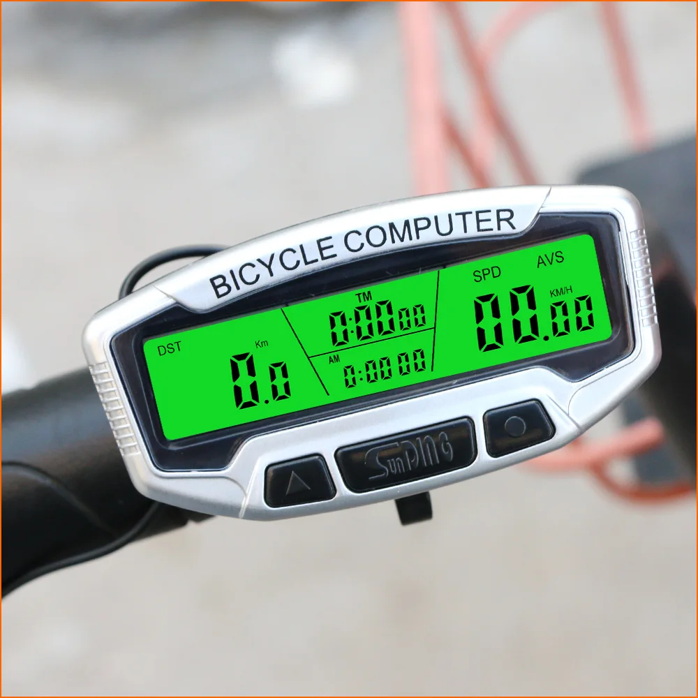 Durable Digital Bike Bicycle Computer LCD Odometer Speedometer Clock SD558A 