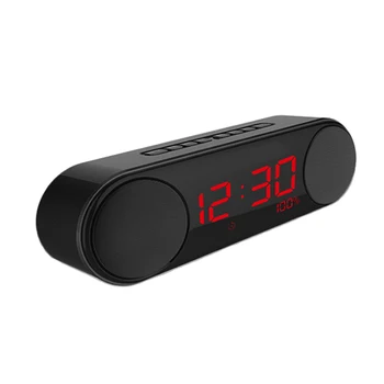 

Portable Bluetooth Speaker Mini Wireless Sound 3D Stereo Music Surround With LED Time Display Alarm Clock Bluetooth TF AUX