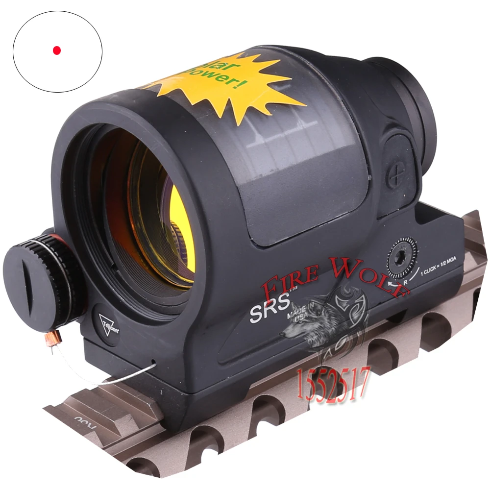 

Tactical Hunting Shooting New arrival Solar Power System Trijicon SRS Red Dot Sight With QD Mount With Kill Flash- Black