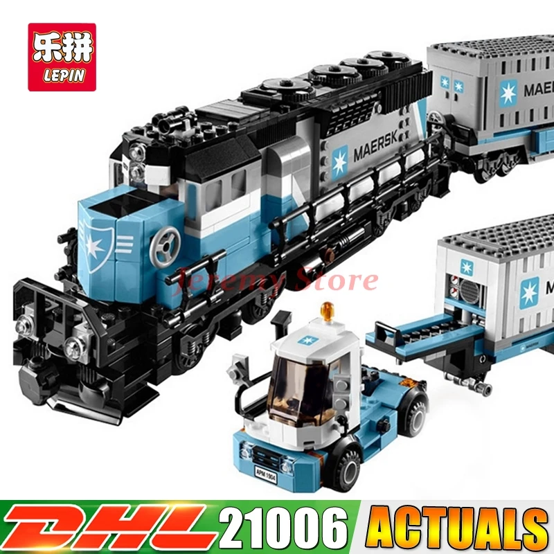 

LP 21006 1234pcs New Genuine Technic Ultimate Series The Maersk Train Set Building Blocks Bricks CompatibLP LPgoINGly 10219