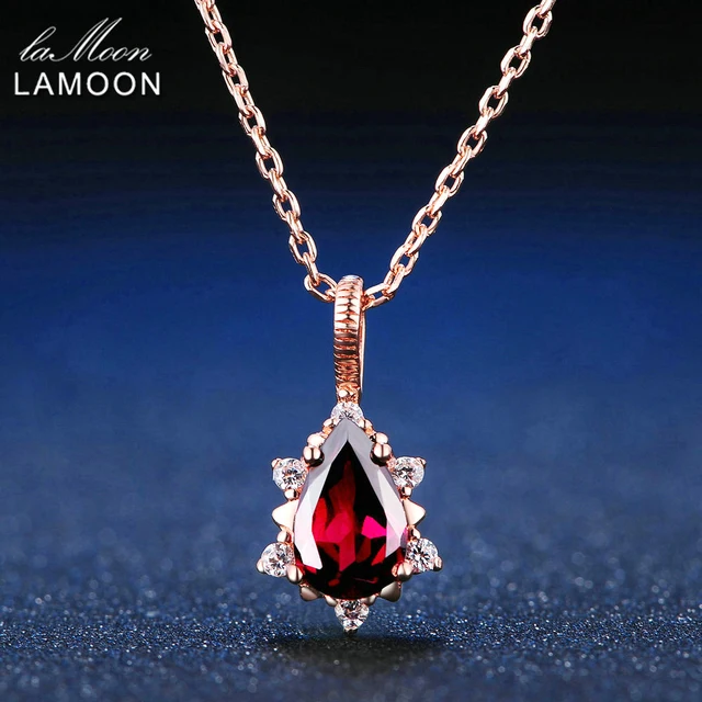 Buy LAMOON Women's 925 Sterling Silver Jewelry Long