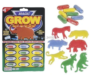 

Free ship cheap 4 cards 48x Magic Growing Animals Capsules children kids party gifts favor prizes pinata toy bag fillers