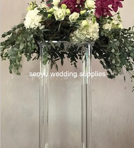 Новая Цветочная ваза напольные вазы колонна акриловая подставка дорога свинец свадебный стол Центральная подставка для цветов украшение для торжества senyu307