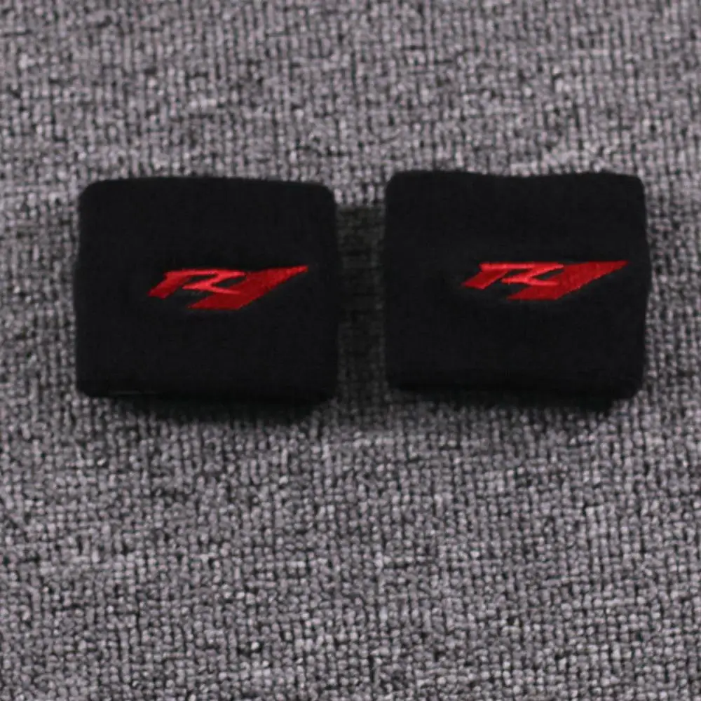 YAMAHA R6 BRAKE//CLUTCH RESERVOIR SOCKS FLUID TANK CUP COVER SET BLACK/&RED
