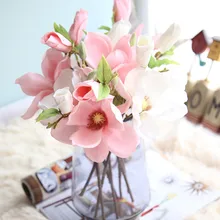 Мини мангнолия цветок искусственный Шелковый Искусственный цветок для стола для домашнего свадебного украшения вечеринки садовый декор