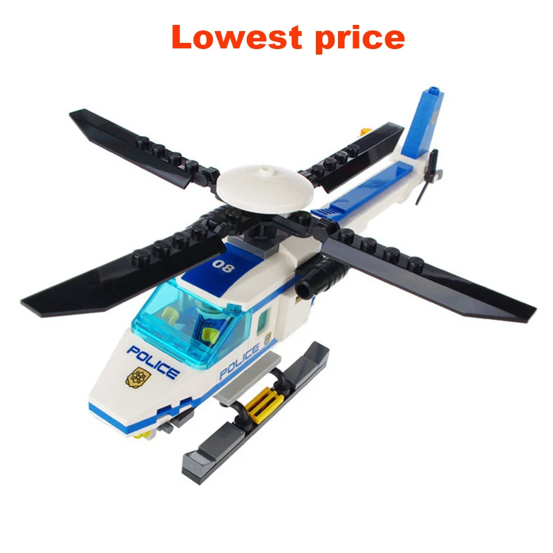 City-Police-Helicopter-111pcs-Bricks-Single-Sale-Building-Blocks-Set-Learning-Assembled-Toys-For-Children-Gifts