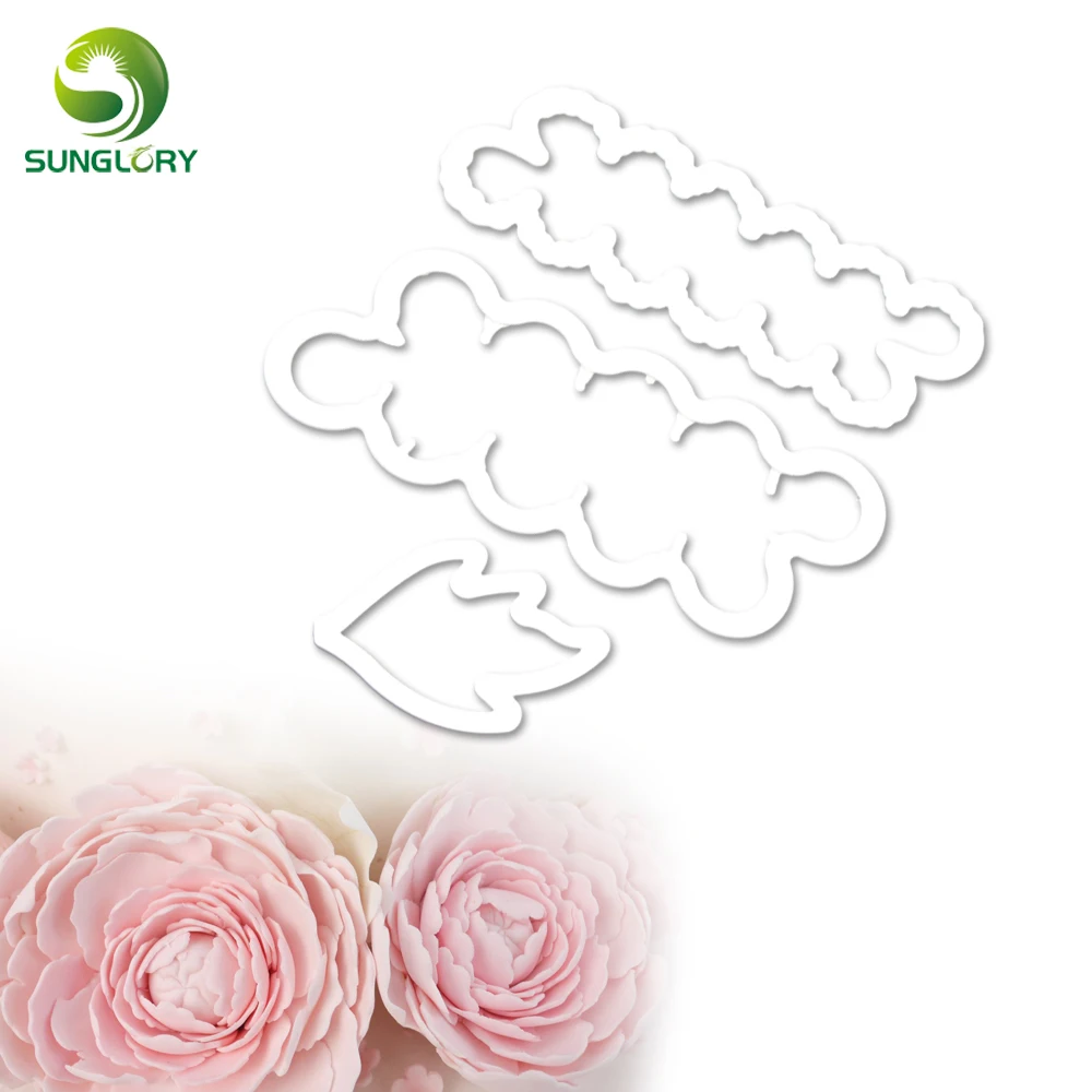 

3PCS Plastic Easiest Peony Ever Flowers And Leaf Cookie Mold Peonies Cookie Cutter Cake Tools Fondant Decorating Sugarcraft Mold