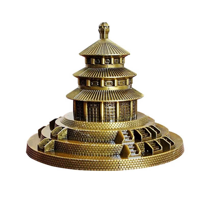 

Creative Iron Beijing Temple of Heaven Ornaments Model Toy Craft Figurines Decoration Home Desktop Accessories Birthday Gifts