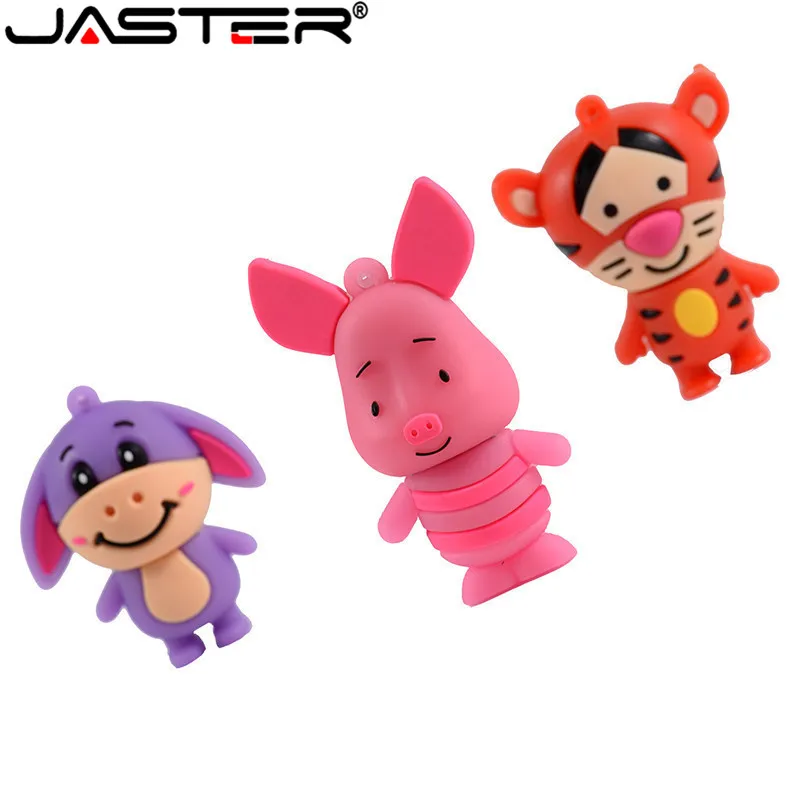 USB накопитель JASTER супер милый флеш с изображением Льва Ослика тигра свиньи 32 ГБ 16
