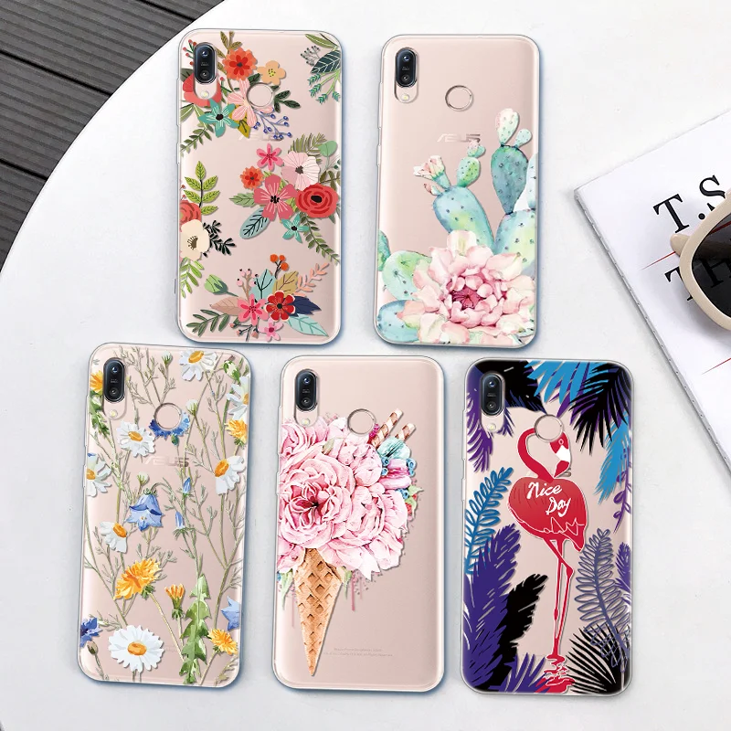 

Flower Flamingo Phone Case For Asus ZenFone Max Pro Plus M1 ZB601KL 3 4 Max Silicone Cover For Asus ZenFone 5 Lite L1 TPU Fundas