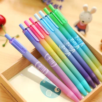 

4pcs/lot Dreamy sky colors 0.5mm black ink frosted gel pens Promotional Gift Stationery School Office Supply