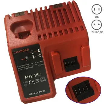 

110-240V Li-ion Battery Charger for Milwaukee M12 M18 48-11-1815 48-11-1828 48-11-2401 48-11-2402 GDeals