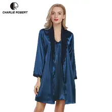 CR Весенняя новая сексуальная Шелковая пижама Женский комплект пижам на подтяжках Пижама кружевное платье AP507