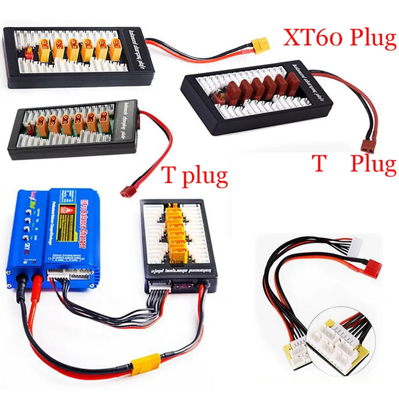 Multi 2S 6S Lipo параллельная сбалансированная зарядная плата XT30 XT60 T штепсельная Вилка
